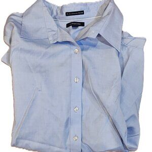 26 Lands End No Iron Pointed Oxford Long Sleeve Button Down Shirt